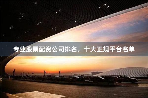 专业股票配资公司排名，十大正规平台名单